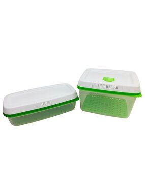 Rubbermaid FreshWorks Produce Saver Fresh Vent Large 17.3 & Rectangle 8.4 Cups